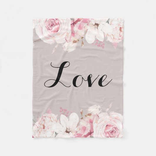 Elegante Rose Fleece Blanket (Vorderseite)