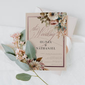 Elegante Rose Flora Einladung