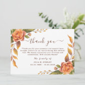 Elegante Rose Floral Moderne Beerdigung Vielen Dan Karte (Stehend Vorderseite)