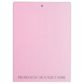 Elegante Rose Floral Monogram Chic Klemmbrett (Rückseite)