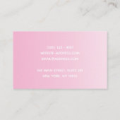 Elegante Rose Floral Monogram Klasse Visitenkarte (Rückseite)