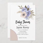 Elegante Rose Floral Party Kinderdusche Einladung (Vorne/Hinten)