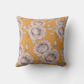 Elegante Rose Floraldecke Kissen (Rückseite)