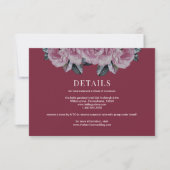 Elegante Rose florale Hochzeitskarte Einladung (Vorderseite)