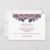 Elegante Rose florale Hochzeitskarte Einladung (Vorderseite)