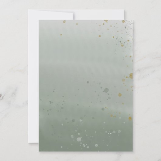 Elegante Rose FloralGirl Taufkarte Einladung (Rückseite)