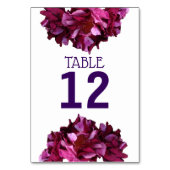 Elegante Rose Foto Number Card Tischnummer (Rückseite)