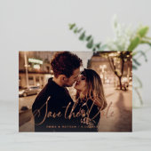 Elegante Rose | FOTO SAVE THE DATE Folieneinladung (Stehend vorne)