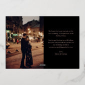 Elegante Rose | FOTO SAVE THE DATE Folieneinladung (Rückseite)