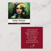 Elegante Rose Frauen Quadratische Visitenkarte (Vorne/Hinten)