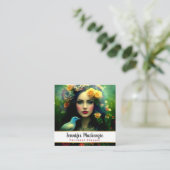 Elegante Rose Frauen Quadratische Visitenkarte (Stehend Vorderseite)