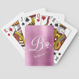 Elegante Rose für Lavendel und rosa benutzerdefini Spielkarten