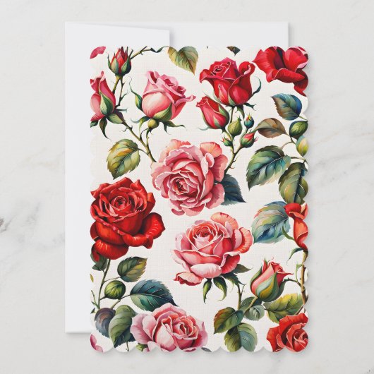 Elegante Rose Garden Affair: Meilenstein-Feier Einladung (Rückseite)