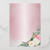 Elegante Rose Garden - Girl Folieneinladung (Rückseite)