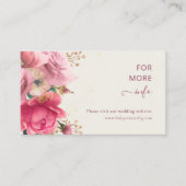 Elegante Rose Garden Gold Wedding Card Begleitkarte (Vorderseite)
