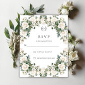 Elegante Rose Garden Wedding RSVP Karte