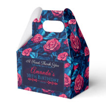 Elegante Rose Geburtstag Gefallen Box für Danke Ge