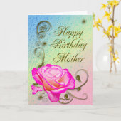 Elegante Rose Geburtstagskarte für Mutter Karte (Gelbe Blume)
