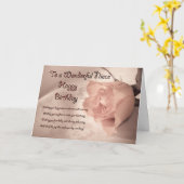 Elegante Rose Geburtstagskarte für Nichte Karte (Gelbe Blume)