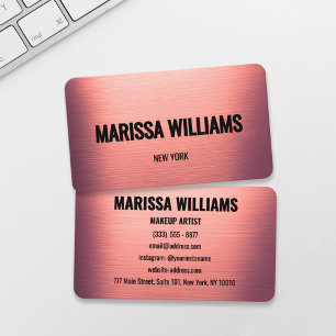 Elegante Rose, gegossene Metal Business Card Visitenkarte