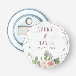 Elegante Rose Geometrische Hochzeit Flaschenöffner