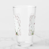 Elegante Rose Geometrische Hochzeit Glas (Links)