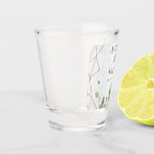 Elegante Rose Geometrische Hochzeit Schnapsglas (Links)