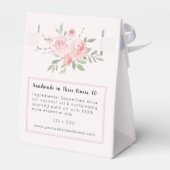 Elegante Rose Geranium Handgefertigte Seifenfavori Geschenkschachtel (Rückseite)