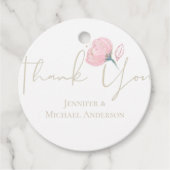 Elegante Rose Geschenkanhänger (Vorderseite)