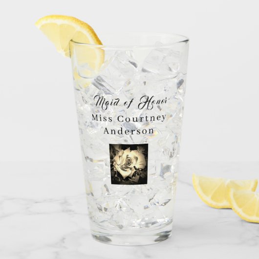 Elegante Rose Glascup Glas (Vorderseite Ice)