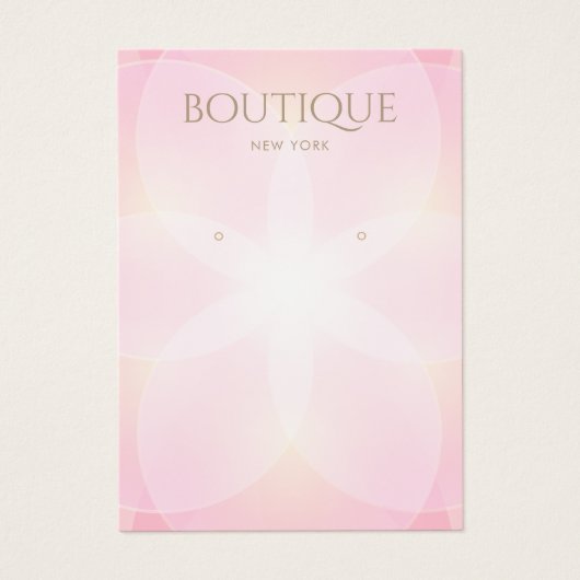 Elegante Rose Glow Earring Display Card (Vorderseite)