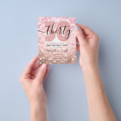 Elegante Rose Gold 30. Geburtstag Party Einladung Flyer (Gruppe)