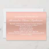 Elegante Rose Gold 3 Foto Abschluss Ankündigung (Rückseite)