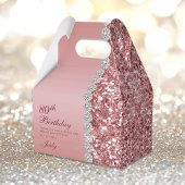 Elegante Rose Gold 80. Geburtstag Geschenkschachtel