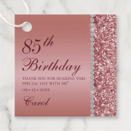 Elegante Rose Gold 85. Geburtstag Vielen Dank Geschenkanhänger