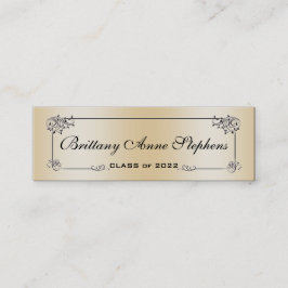 Elegante Rose Gold Abschluss Namenskarte einfügen