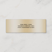 Elegante Rose Gold Abschluss Namenskarte einfügen (Rückseite)