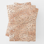 Elegante Rose Gold Animal Print Muster Geschenkpapier Set (Beispiel)