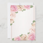 Elegante Rose Gold Aquarell Blütenfarben 75. Gebur Einladung (Rückseite)