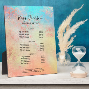 Elegante Rose Gold Aquarell Fotoplatte