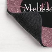 Elegante Rose Gold auf Black Mouse Pad Mousepad (Ecke)