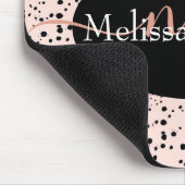 Elegante Rose Gold auf Black Mouse Pad Mousepad (Ecke)