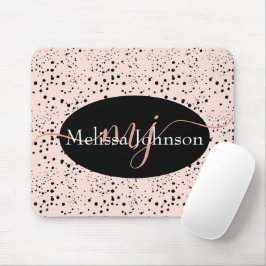 Elegante Rose Gold auf Black Mouse Pad Mousepad