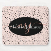 Elegante Rose Gold auf Black Mouse Pad Mousepad (Vorne)