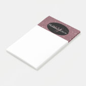 Elegante Rose Gold auf Black Post-it No Post-it Klebezettel (angewinkelt)