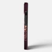 Elegante Rose Gold auf Burgund Flora Henna Mandala Case-Mate iPhone Hülle (Rückseite / Links)