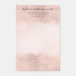 Elegante Rose Gold Beruflich Salon Haare Makeup Post-it Klebezettel
