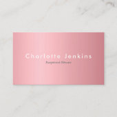 Elegante Rose Gold Beruflich Visitenkarte (Vorderseite)
