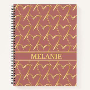 Elegante Rose Gold Beruflicher Personalisierter Na Notizblock