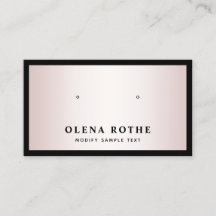 Elegante Rose Gold Black Border Earring Display